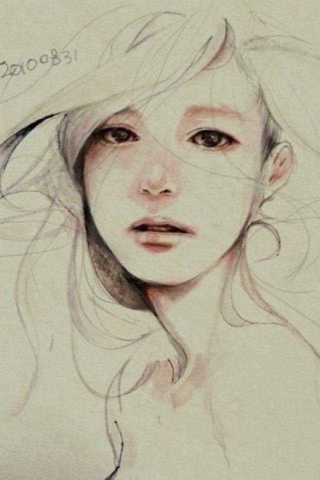640x960 Face Sketch Girl Tumblr Sad Girl Art Sketch Recursos