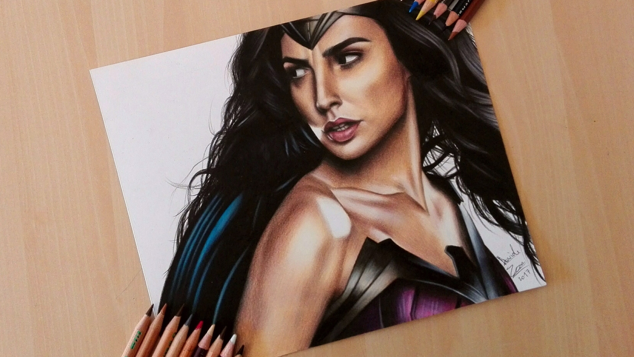 1280x720 Speed Drawing Wonder Woman (Gal Gadot)