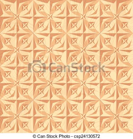 450x470 Wood Carving. Geometric Background. Seamless Pattern. Vectors