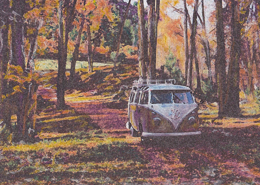 900x640 Woodland Drawing By Sharon Poulton