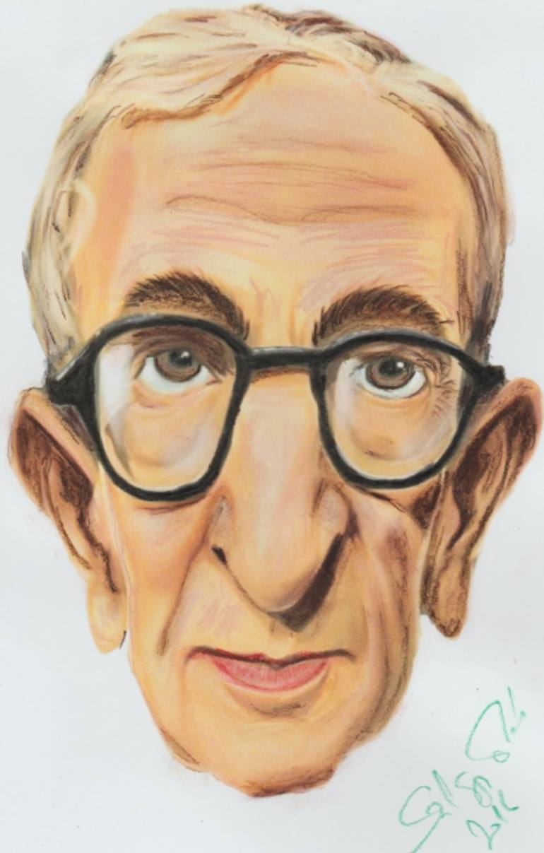 770x1207 Saatchi Art Woody Allen Caricature Drawing By Szilagyi Szilard