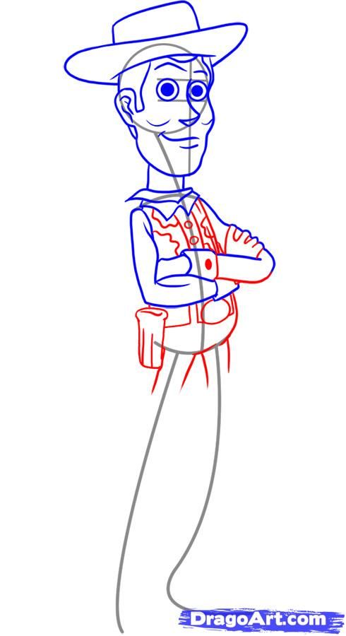 490x900 How To Draw Woody From Toy Story Step 5 Art Amp Backgrounds