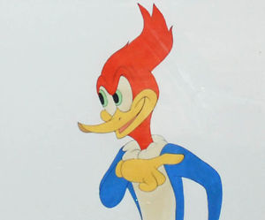 300x249 Original Walter Lantz Studios Woody Woodpecker Production Cel