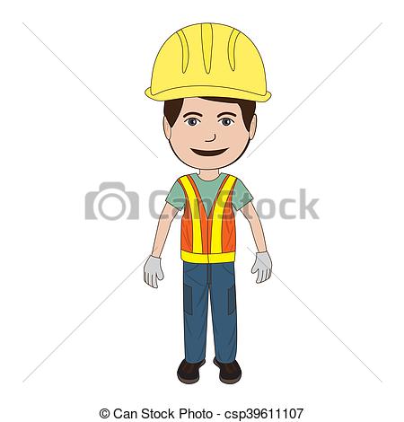 450x470 Construction Worker Stock Illustration