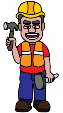 215x382 How To Draw A Construction Worker, Occupations, Easy Step By Step