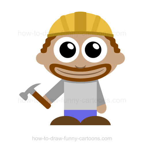 500x513 To Draw A Construction Worker