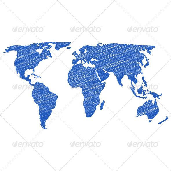 590x590 Drawing World Map By Julydfg Graphicriver