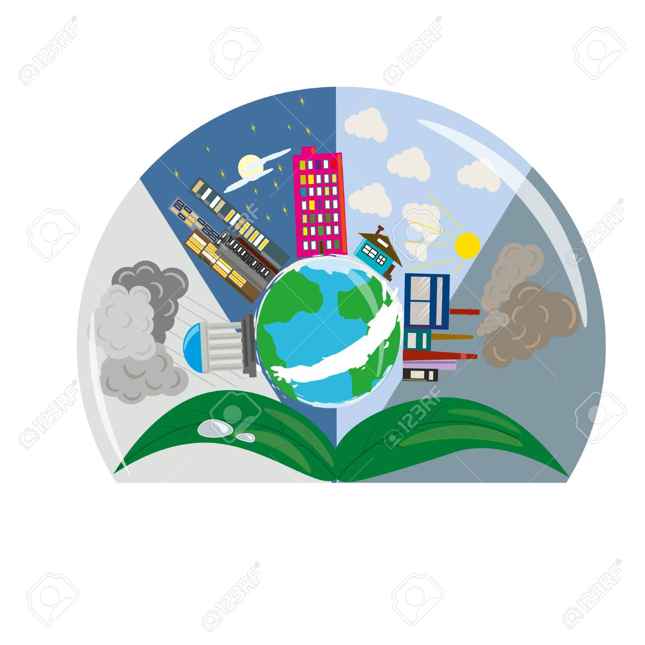 1300x1300 Drawing World Globe Planet Building Royalty Free Cliparts, Vectors