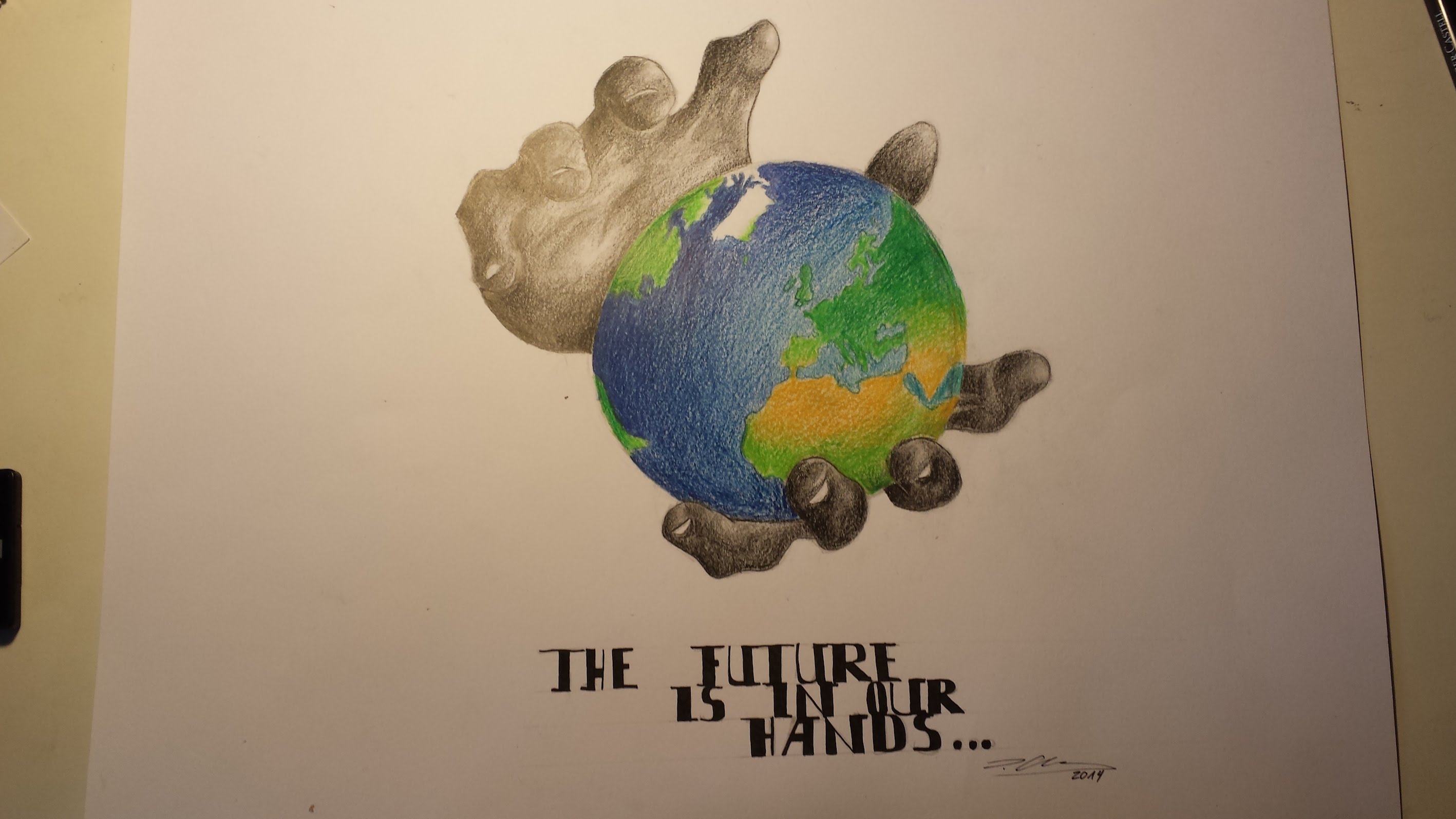 2835x1594 Drawing Timelapse The World Is In Our Hands