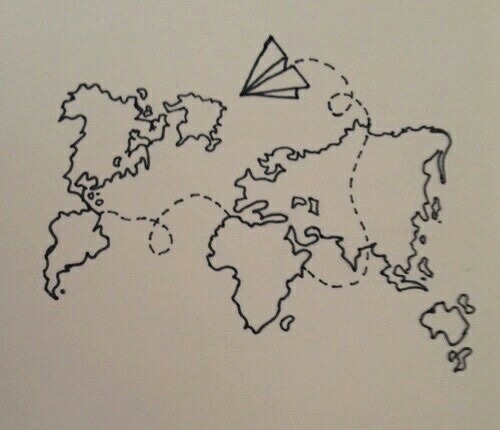 500x430 Gold World Map Tumblr