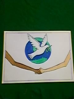 240x320 World Peace Drawing