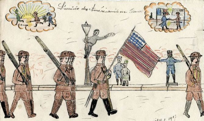 670x398 Vive French Children Welcome Their American Ally