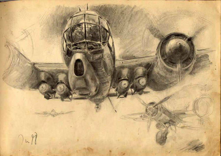 750x530 War Ii Sketches By Hans Liska