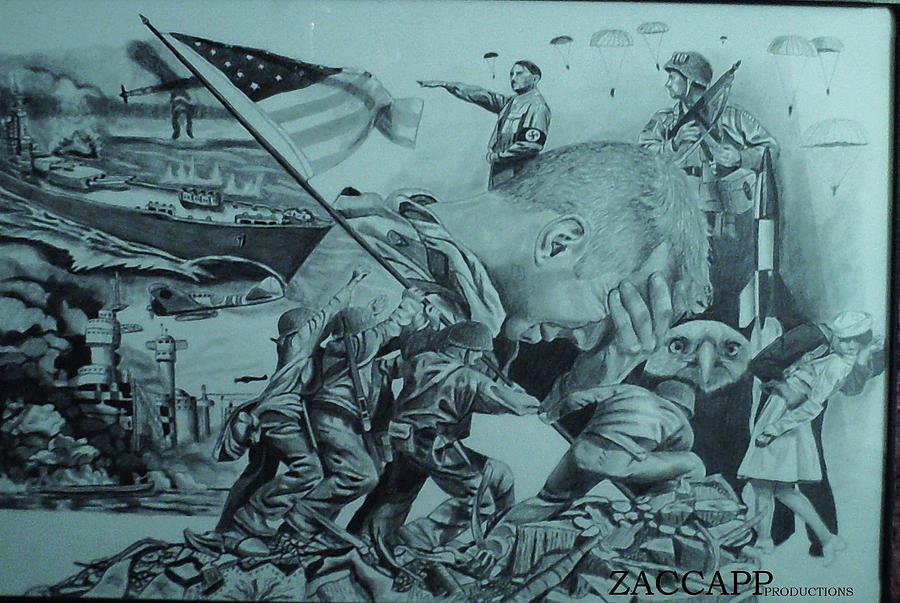 900x603 World War 2 Drawing By Zachary Capodici