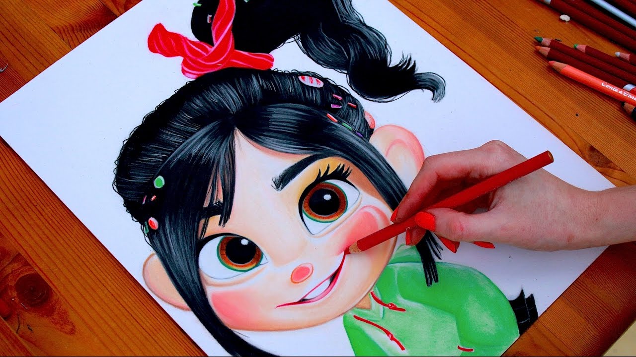 1280x720 Vanellope Von Schweetz Drawing Wreck It Ralph