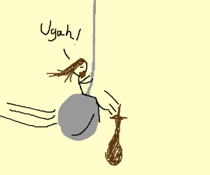 300x250 Caveman Rides Wrecking Ball.