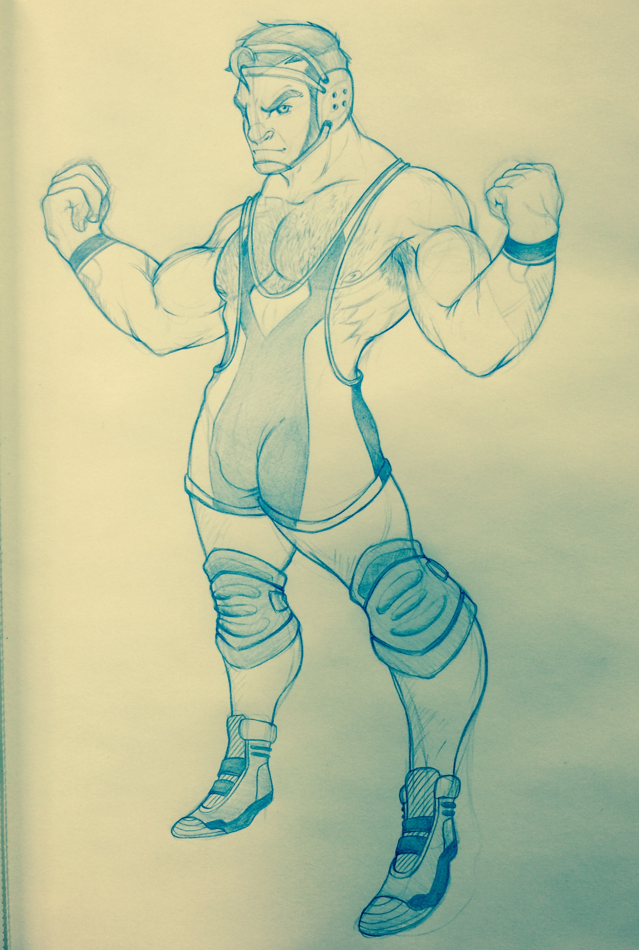 Wrestler Drawing at GetDrawings | Free download