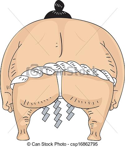 402x470 Sumo Wrestler Drawing