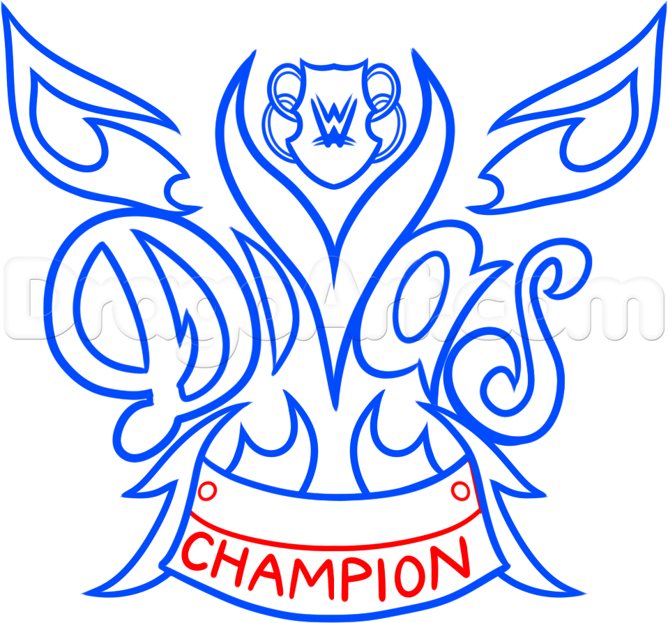 958x893 How To Draw The Wwe Diva Championship Belt Step 8 Phyllicia