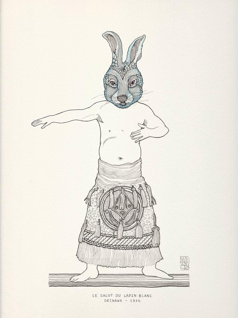 770x1027 Saatchi Art The White Sumo Wrestling Drawing By Elia Pagliarino