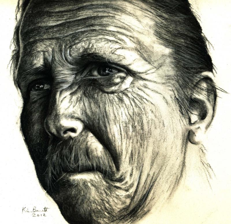 800x778 Wrinkles Charcoal Drawing