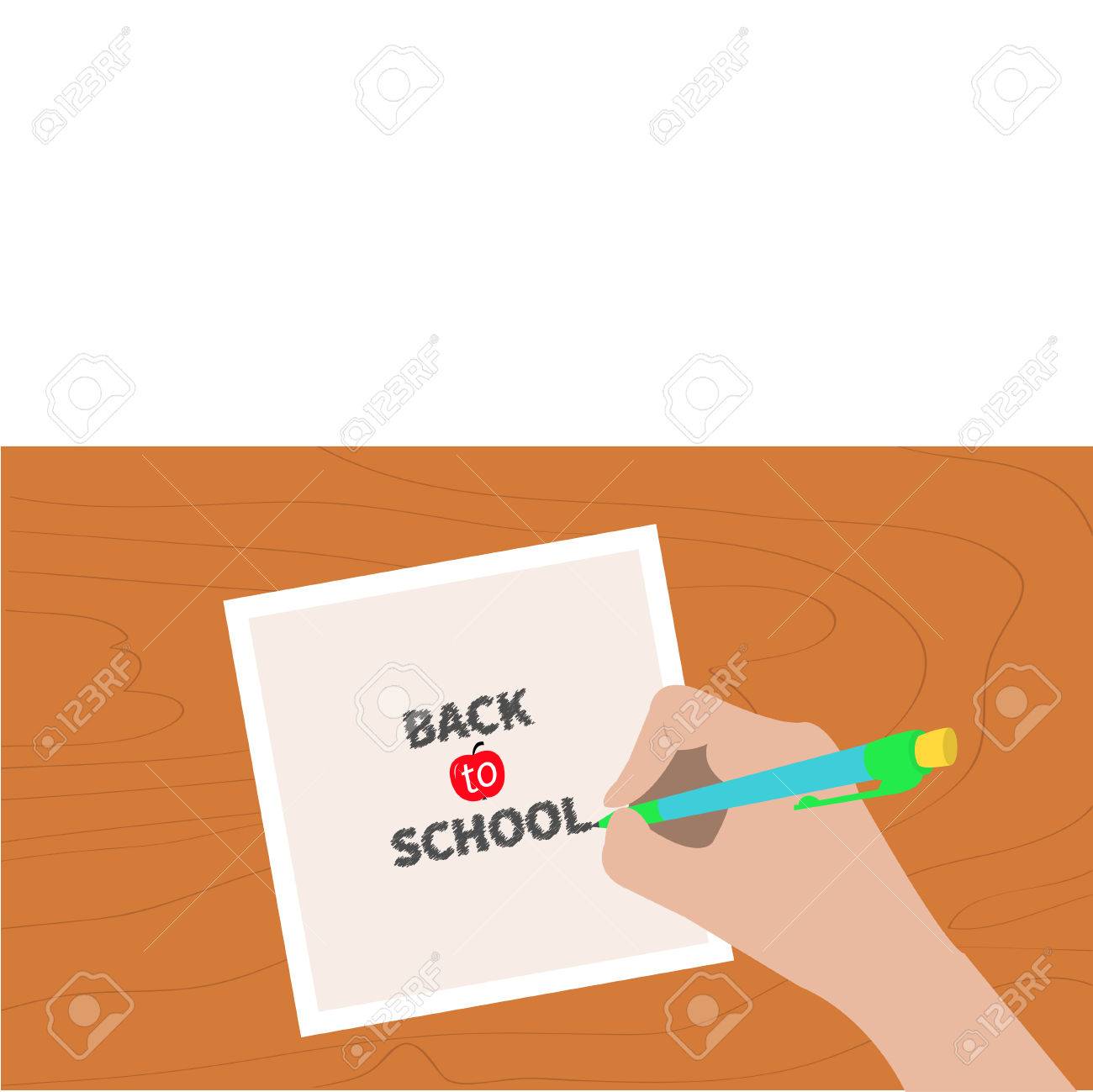 1300x1299 Back To School Chalk Text. Hand Writing Drawing Pen. Girl Holding