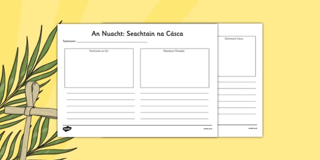 630x315 Irish Gaeilge Easter Week Gazette Writing And Drawing Template