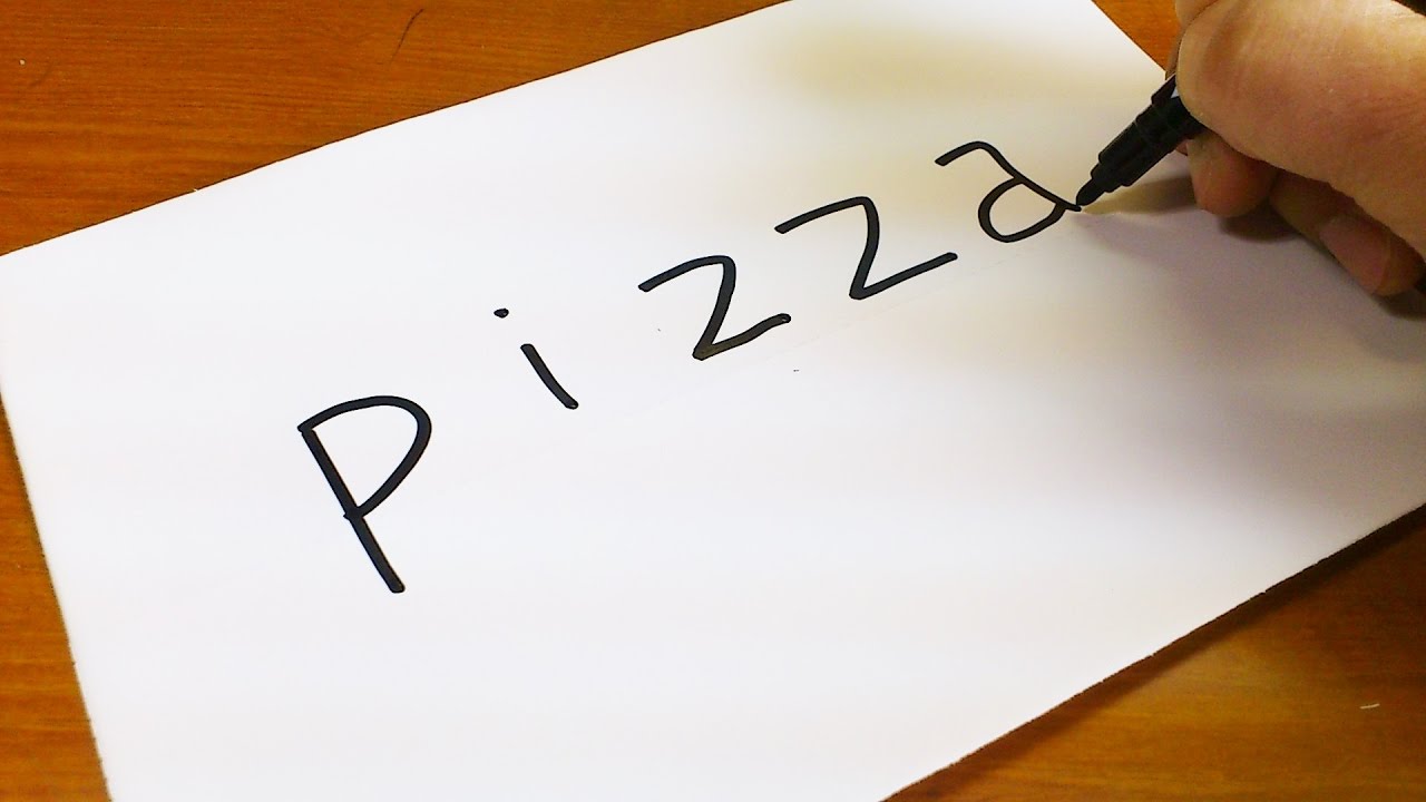 1280x720 How To Turn Words Pizza Into A Cartoon