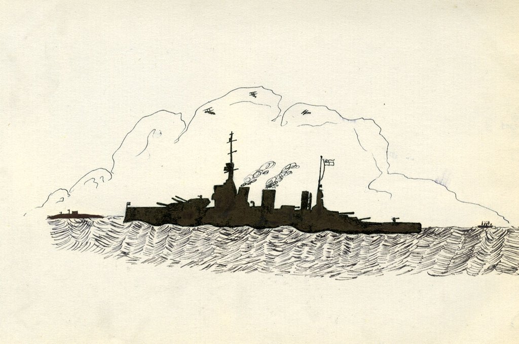 1024x678 J.k. Gibson, Ww1 Warship Silhouette