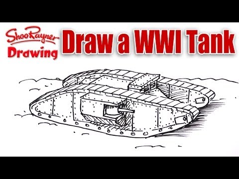 480x360 How To Draw A Ww1 Tank Shoo Rayner Author