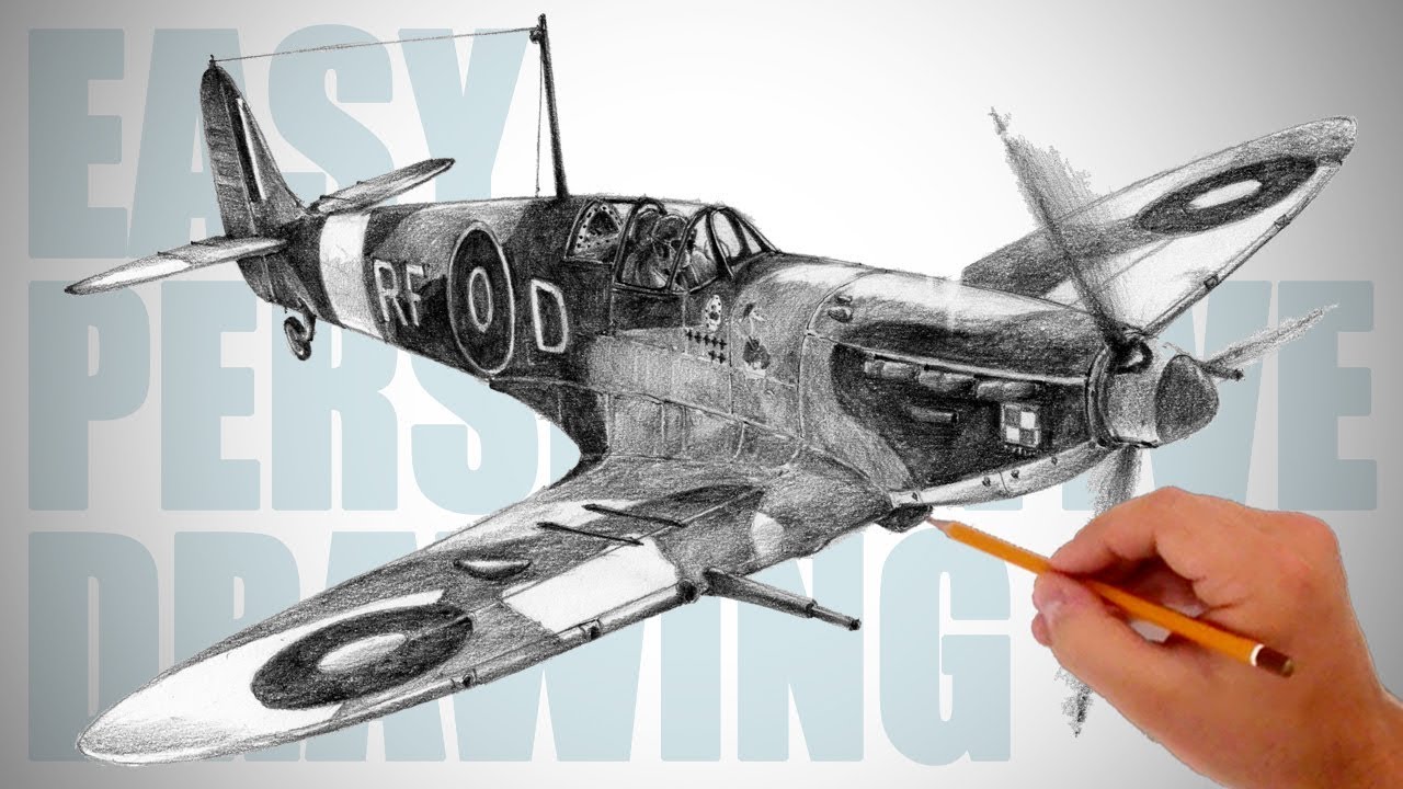 1280x720 How To Draw Ww2 Aircraft (Spitfire)
