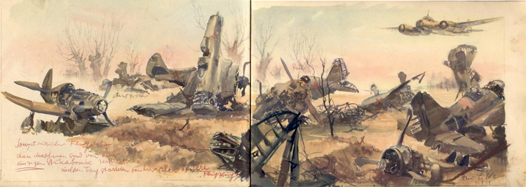 750x267 World War Ii Sketches By Hans Liska