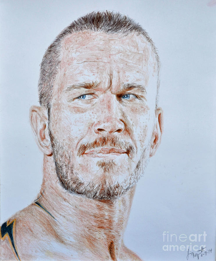 743x900 Pro Wrestling Legend Randy Orton Drawing By Jim Fitzpatrick