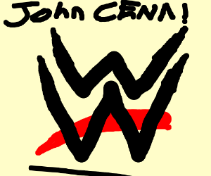 300x250 Wwe Logo (Drawing By Mortalaero)