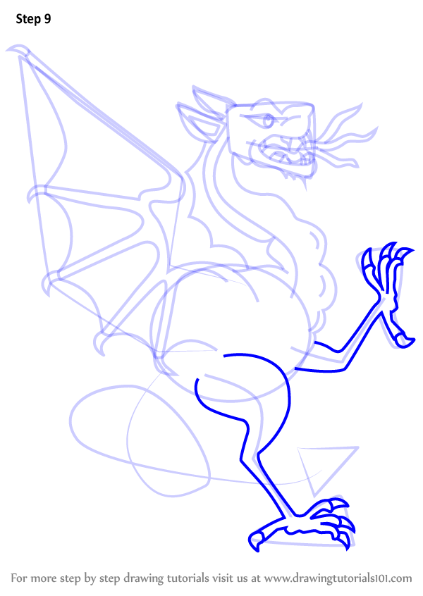 600x846 Learn How To Draw A Wyvern (Dragons) Step By Step Drawing Tutorials