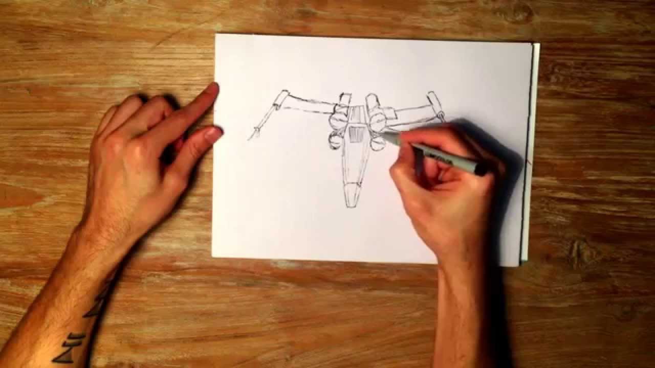 1280x720 How To Draw An X Wing