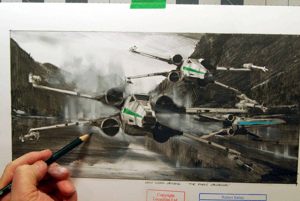 1000x669 Making Star Wars 3 X Wing Fighter Sketches From Official Disney
