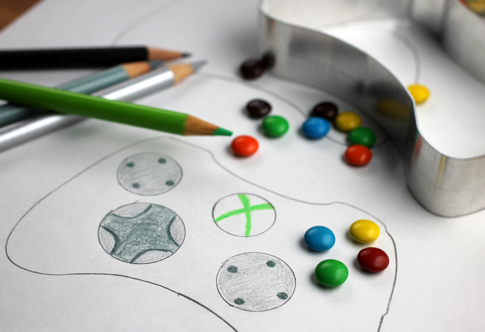 1000x684 Xbox Game Controller Sugar Cookies