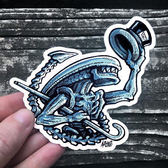 570x570 Mr. Alien Sticker Alienpredator Aliens, Xenomorph