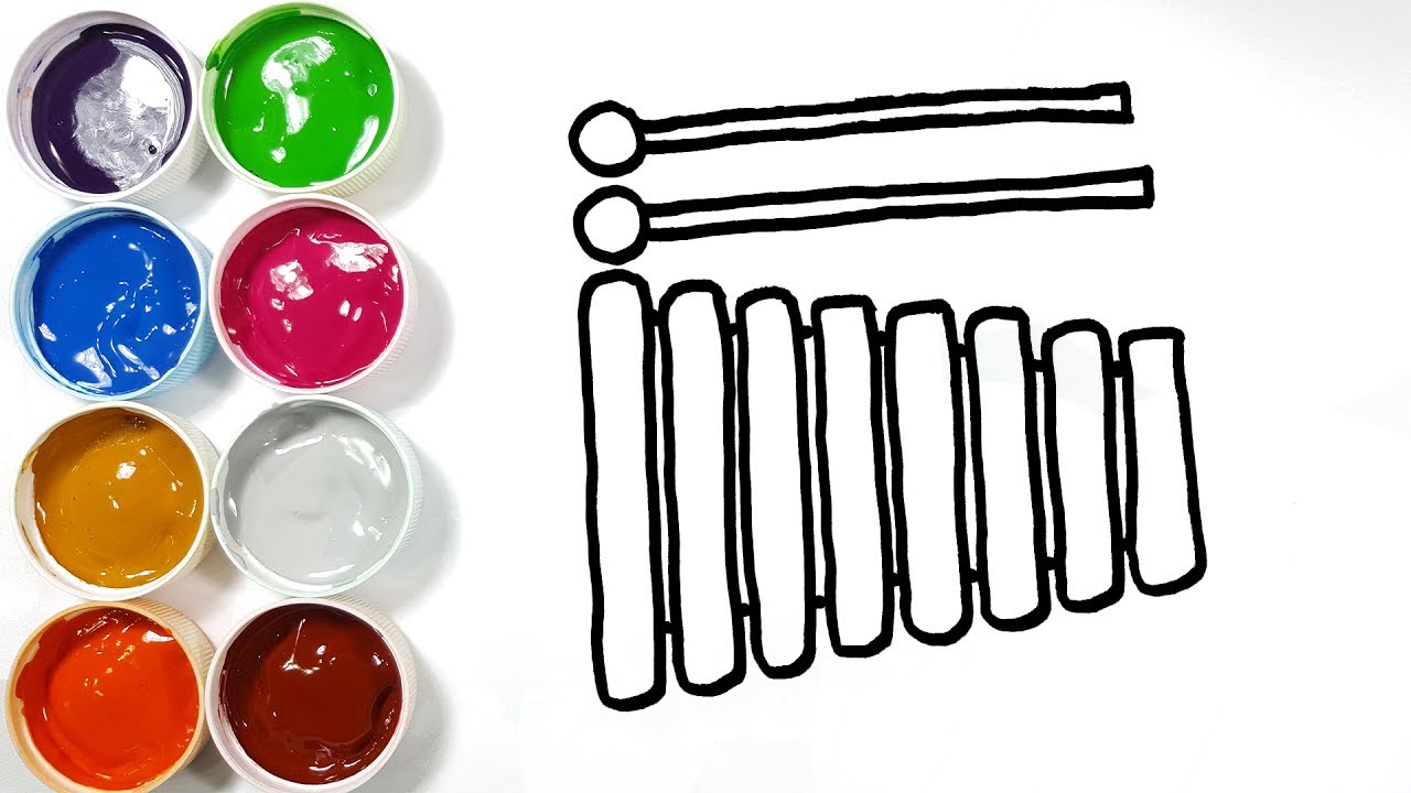 1280x720 How To Draw Xylophone Coloring Pages For Kids