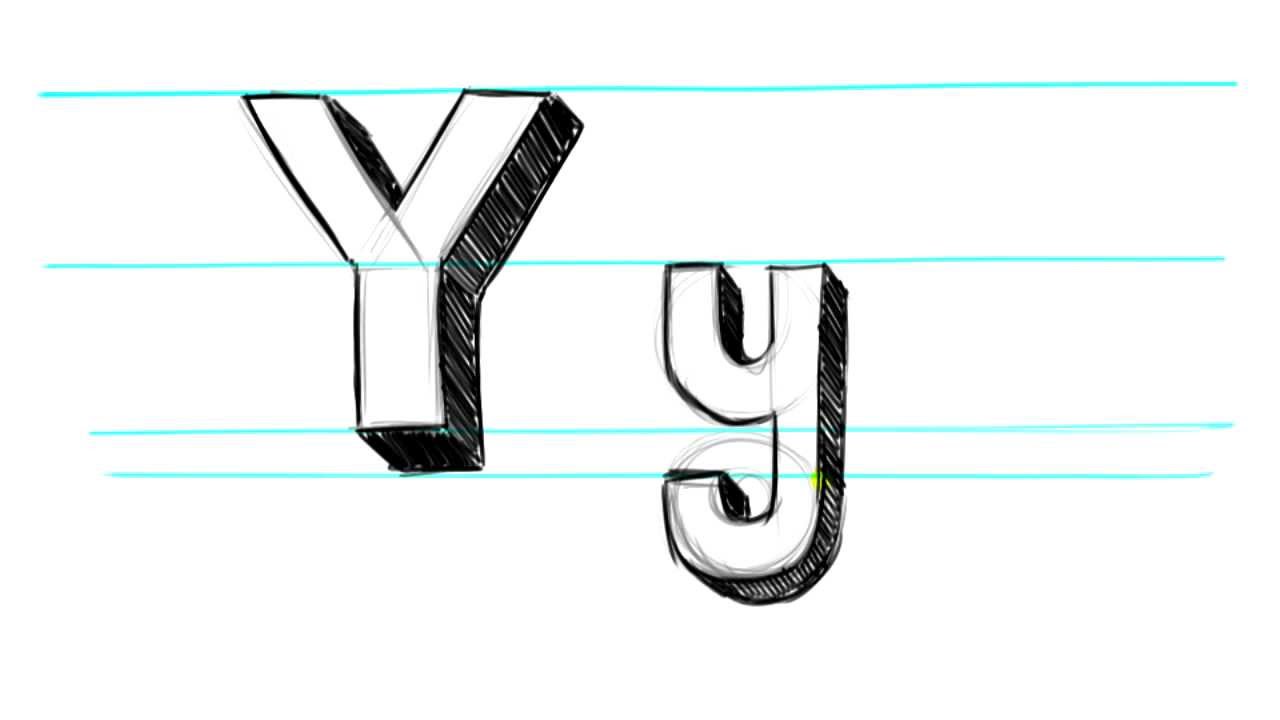 1280x720 How To Draw 3d Letters Y