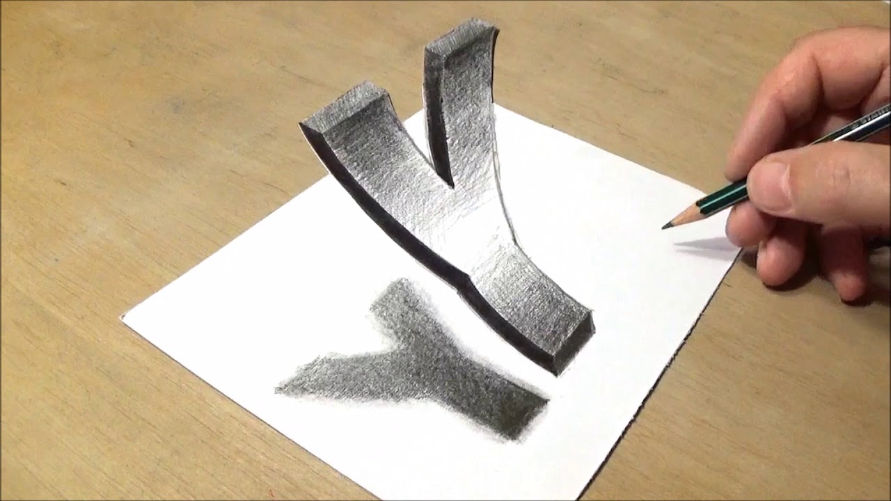 1280x720 How To Draw Floating Letter Y