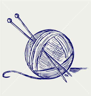 380x400 Yarn Balls With Needles Vector We'Re The Largest Royalty Free