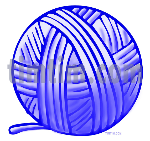 571x539 Free Drawing Of Ball Of Blue Yarn From The Category Hobby Amp Sewing