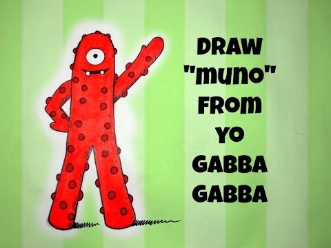 480x360 Easy How To Draw Muno From Yo Gabba Gabba