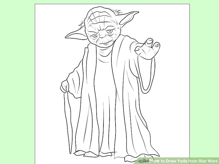 728x546 How To Draw Yoda From Star Wars 7 Steps (With Pictures)