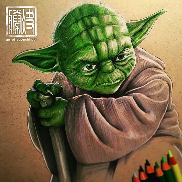 640x640 Yoda' Colored Pencil Drawing By @art Of Supershinobi