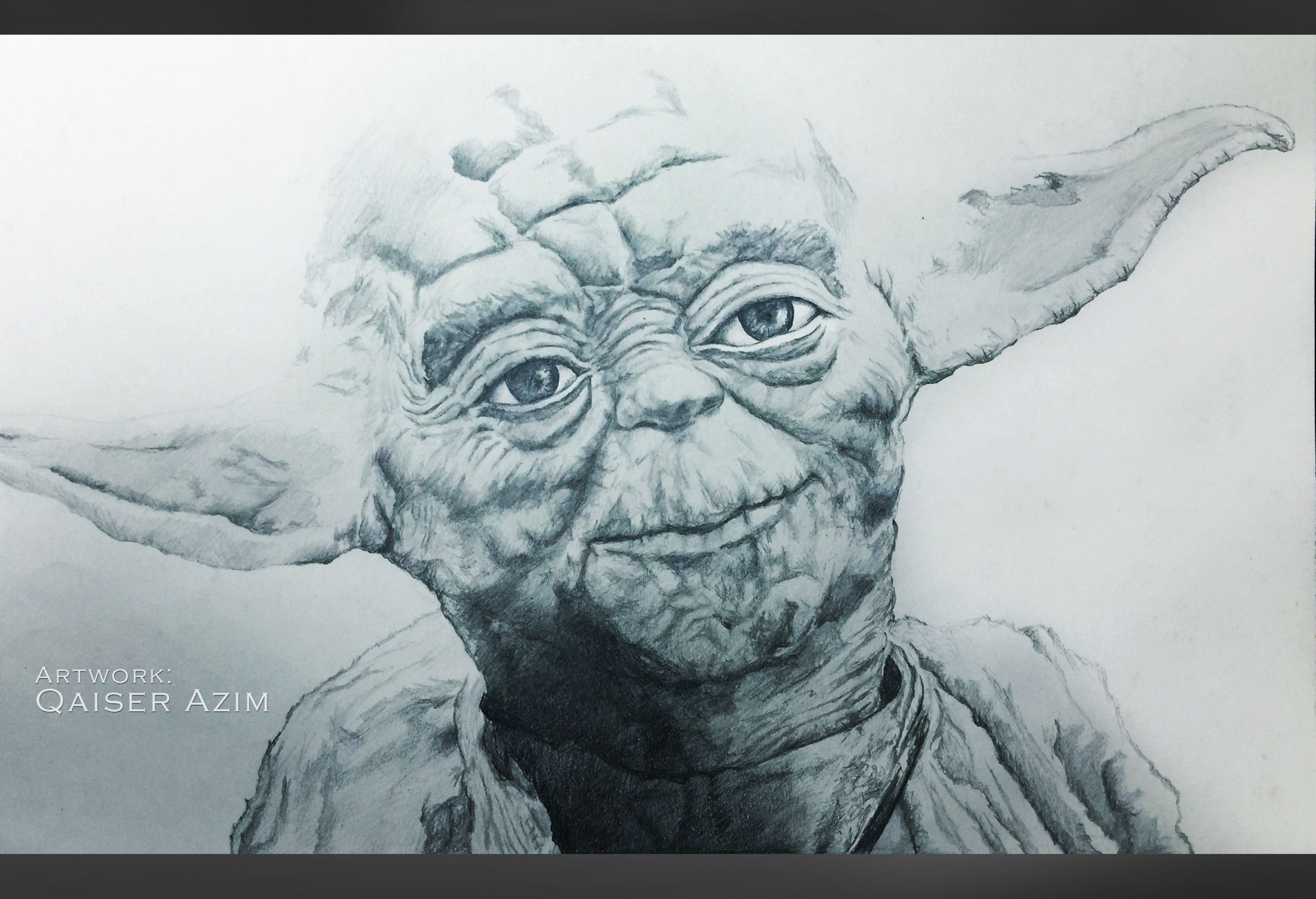 2208x1509 Yoda Pencil Sketch. Movie Art By Qaiser Movie