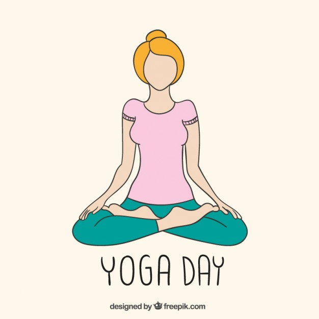 626x626 Yoga Day Drawing Vector Premium Download