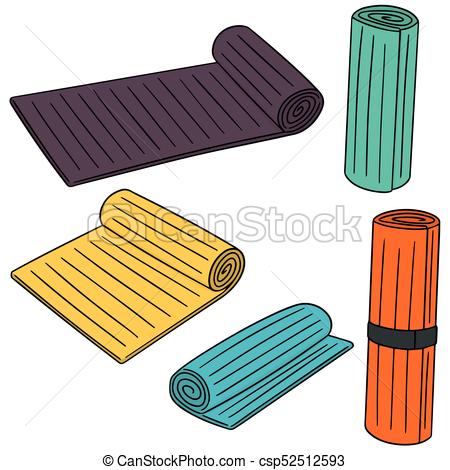 450x470 Vector Set Of Yoga Mat Eps Vectors